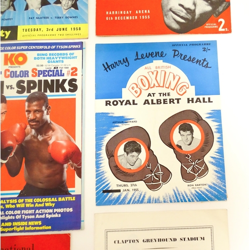 1556 - A quantity of 1950s boxing programmes with tournaments to include Ron Barton vs Yvon Durelle, Arthur... 