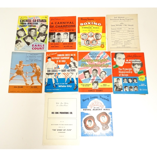 1556 - A quantity of 1950s boxing programmes with tournaments to include Ron Barton vs Yvon Durelle, Arthur... 