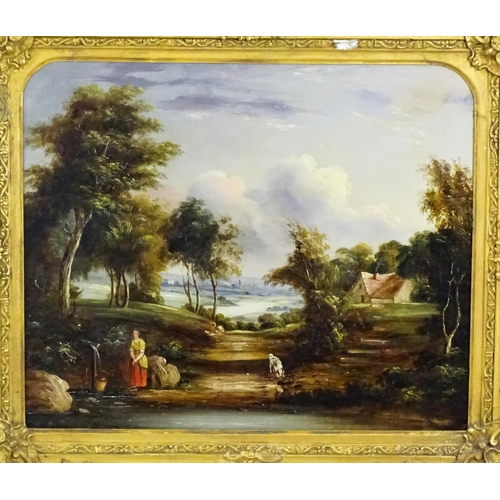 1875 - Rev. Robert Woodley Brown, 19th century, Oil on canvas, A pair of wooded river landscapes, one with ... 