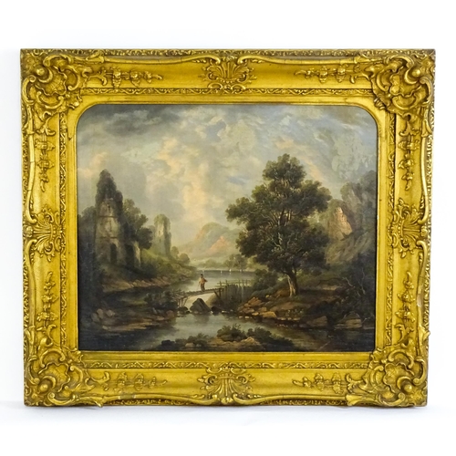 1875 - Rev. Robert Woodley Brown, 19th century, Oil on canvas, A pair of wooded river landscapes, one with ... 