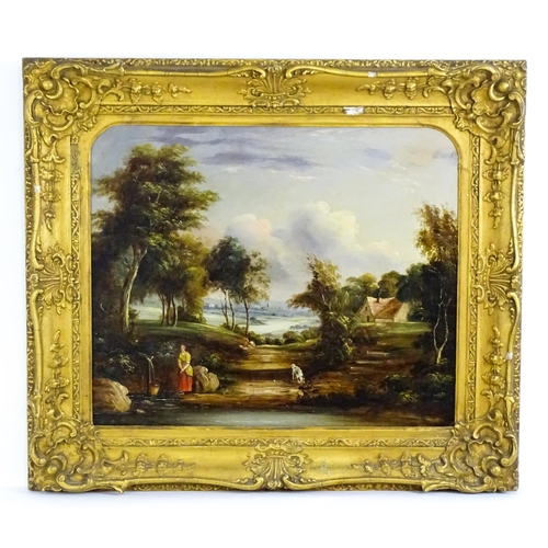 1875 - Rev. Robert Woodley Brown, 19th century, Oil on canvas, A pair of wooded river landscapes, one with ... 