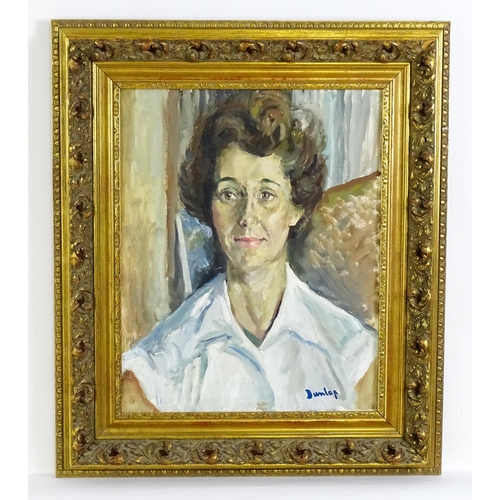 1899 - Ronald Ossory Dunlop (1894-1973), Oil on canvas, A portrait of Mrs Audrey Joyce Brown. Signed lower ... 