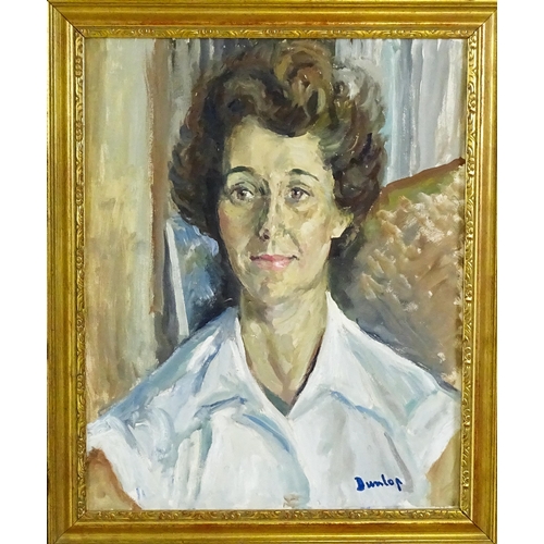 1899 - Ronald Ossory Dunlop (1894-1973), Oil on canvas, A portrait of Mrs Audrey Joyce Brown. Signed lower ... 