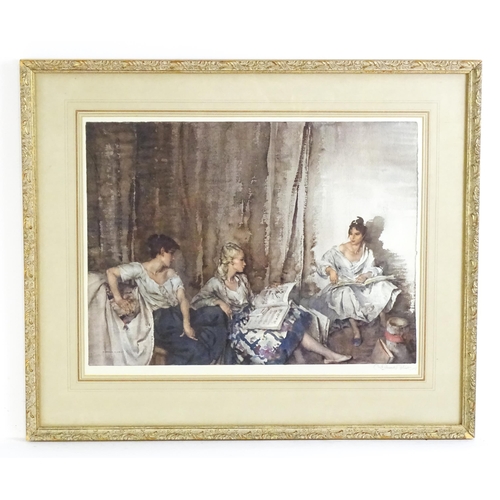 2068 - After Sir William Russell Flint, Signed colour lithograph, The Trio. Signed in pencil under. Approx.... 