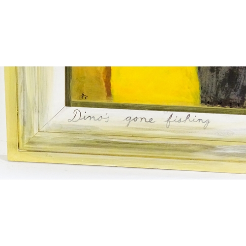 2077 - Bill West (b. 1942), Limited edition print, Dimos Gone Fishing. Facsimile signature and numbered 6 /... 