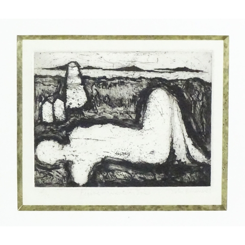 2079 - John Emanuel (b. 1930), Limited edition etching, Figure - Western Isles. Signed, titled and numbered... 