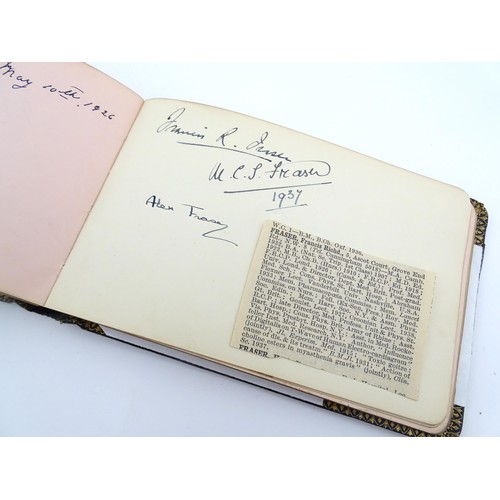 1544 - An early 20thC autograph album to include various autographs including signatures of the South Afric... 