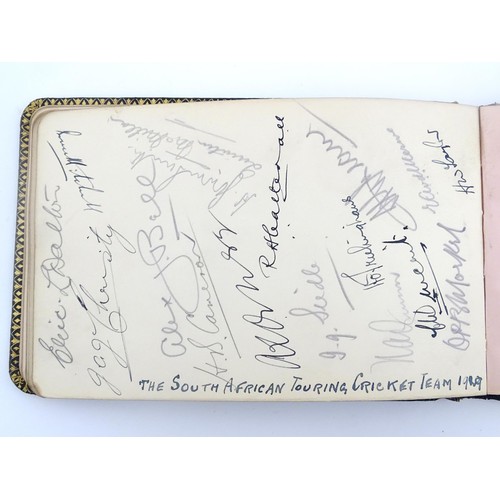 1544 - An early 20thC autograph album to include various autographs including signatures of the South Afric... 