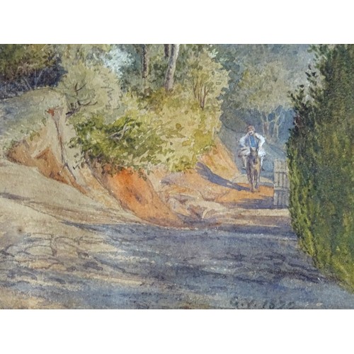 1971 - 19th century, Watercolour, A mountain landscape in the Peloponnese region with a view of the Mega Sp... 