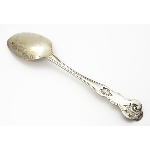 282 - An American Sterling silver teaspoon the bowl decorated with scene from nursery rhyme ' Hey Diddle D... 