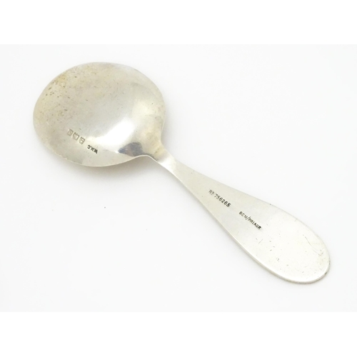 282 - An American Sterling silver teaspoon the bowl decorated with scene from nursery rhyme ' Hey Diddle D... 