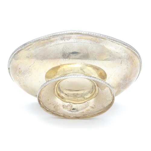 332 - A silver pedestal bon bon dish of oval form hallmarked Birmingham 1935, maker William Hair Haseler. ... 