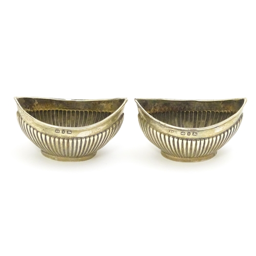 361 - A pair of Victorian silver salts hallmarked Birmingham 1895, maker M. Bros. Approx. 2 1/4