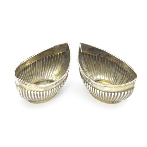 361 - A pair of Victorian silver salts hallmarked Birmingham 1895, maker M. Bros. Approx. 2 1/4