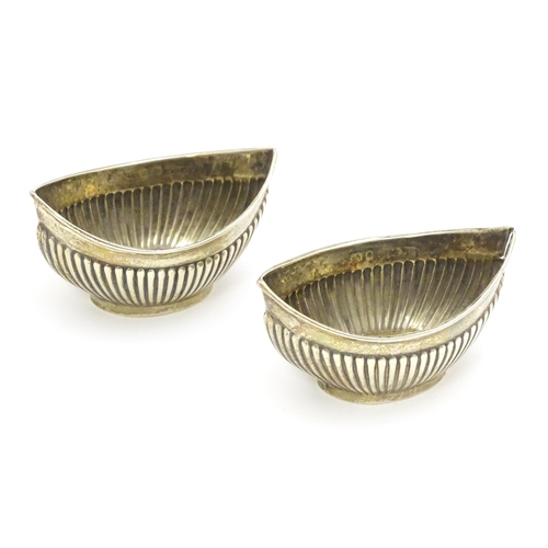 361 - A pair of Victorian silver salts hallmarked Birmingham 1895, maker M. Bros. Approx. 2 1/4