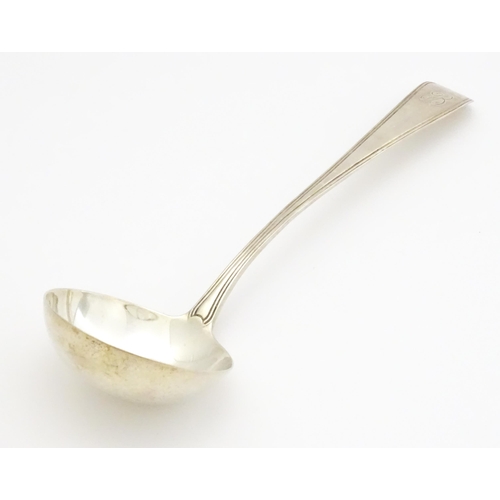 362 - A Geo III silver Old English Thread pattern sauce ladle hallmarked London 1798, Stephen Adams II. Ap... 