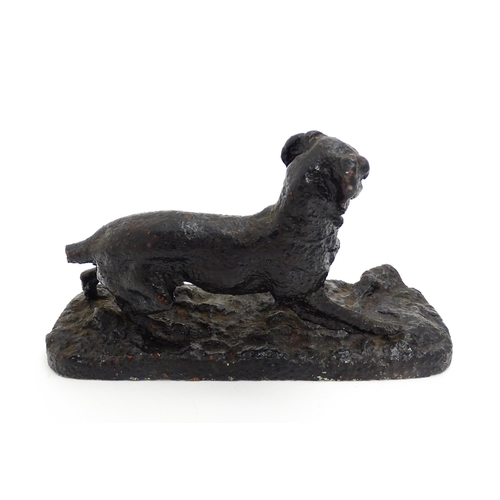 1117 - A Russian cast iron model of a dog, in the manner of the Kasli Foundry. Approx. 11 1/2