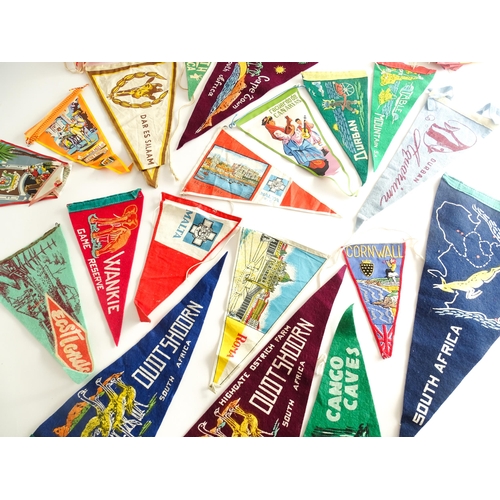 1118 - A quantity of assorted 20thC flags and pennants to include South Africa, Malta, Senegal, Cornwall, D... 