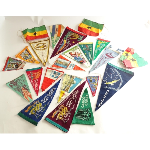 1118 - A quantity of assorted 20thC flags and pennants to include South Africa, Malta, Senegal, Cornwall, D... 