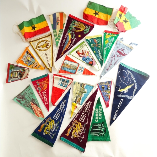 1118 - A quantity of assorted 20thC flags and pennants to include South Africa, Malta, Senegal, Cornwall, D... 