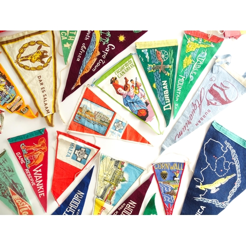 1118 - A quantity of assorted 20thC flags and pennants to include South Africa, Malta, Senegal, Cornwall, D... 