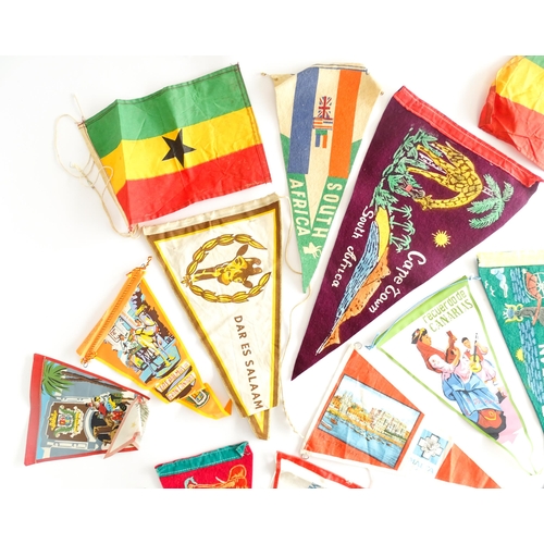 1118 - A quantity of assorted 20thC flags and pennants to include South Africa, Malta, Senegal, Cornwall, D... 