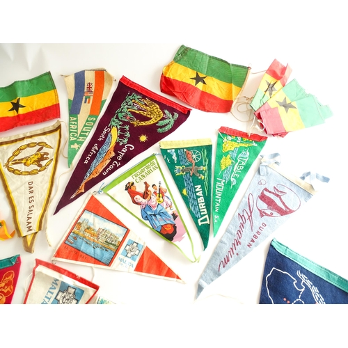 1118 - A quantity of assorted 20thC flags and pennants to include South Africa, Malta, Senegal, Cornwall, D... 