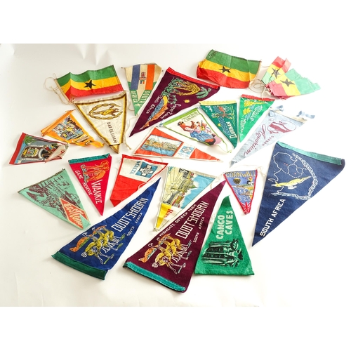 1118 - A quantity of assorted 20thC flags and pennants to include South Africa, Malta, Senegal, Cornwall, D... 