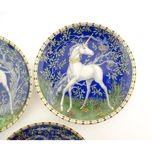 189 - A set of five limited edition Hutschenreuther plates designed by Charlotte and William Hallett from ... 