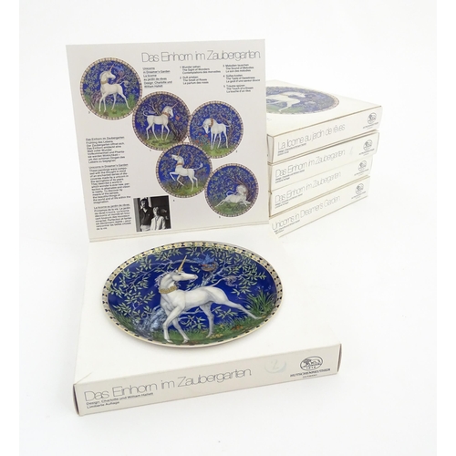 189 - A set of five limited edition Hutschenreuther plates designed by Charlotte and William Hallett from ... 