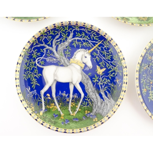 189 - A set of five limited edition Hutschenreuther plates designed by Charlotte and William Hallett from ... 