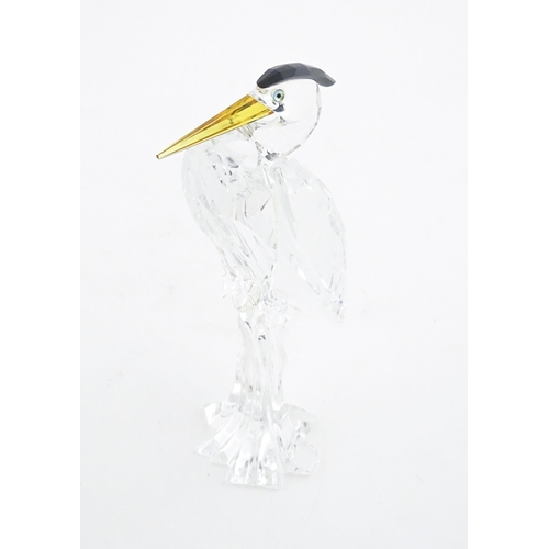 228 - A Swarovski crystal model of a heron.  Approx. 5 3/4