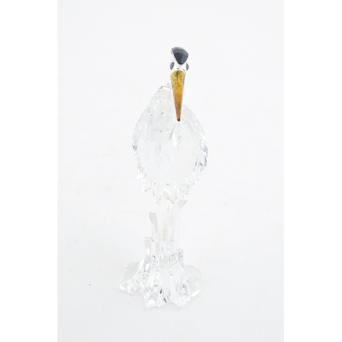 228 - A Swarovski crystal model of a heron.  Approx. 5 3/4