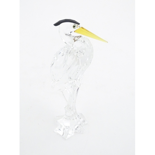 228 - A Swarovski crystal model of a heron.  Approx. 5 3/4