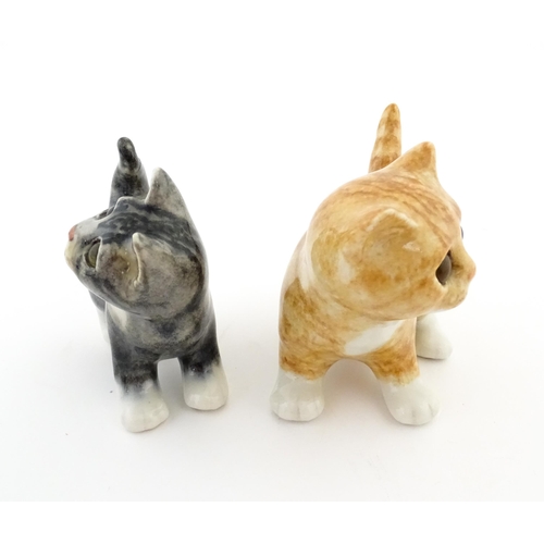 160 - Two Winstanley models of kittens, one a tabby cat, size 1, the other ginger kitten, size 2. Marked u... 