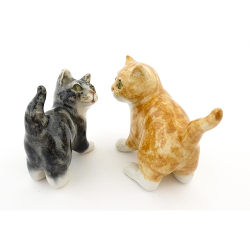 160 - Two Winstanley models of kittens, one a tabby cat, size 1, the other ginger kitten, size 2. Marked u... 