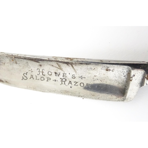 1183 - Four early 20thC razors to include The Crown & Sword Razor, The Encore Razor, Howe's Salop Razor, et... 