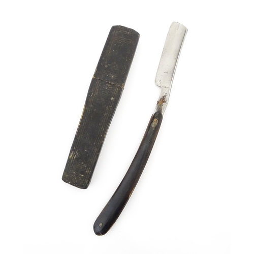 1183 - Four early 20thC razors to include The Crown & Sword Razor, The Encore Razor, Howe's Salop Razor, et... 