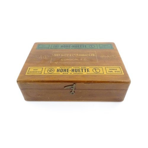 1184 - A 20thC advertising box marked to top 'John Batt & Co. (London) Ltd. Registered Trade-mark Hohe-Huet... 