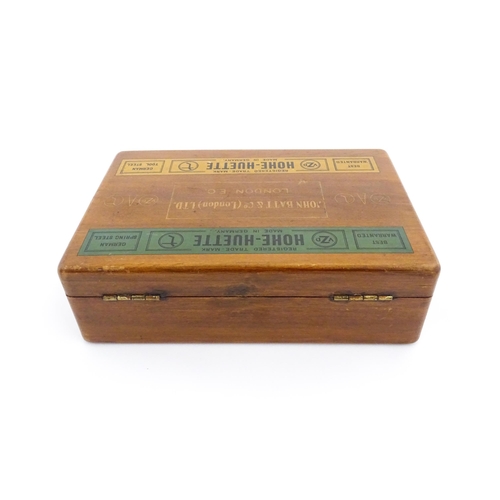 1184 - A 20thC advertising box marked to top 'John Batt & Co. (London) Ltd. Registered Trade-mark Hohe-Huet... 