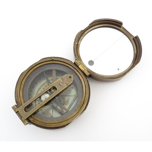 1188 - Three modern brass compasses, the largest approx 3