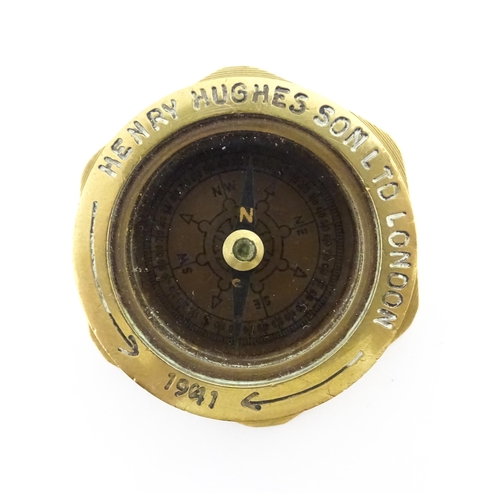 1188 - Three modern brass compasses, the largest approx 3