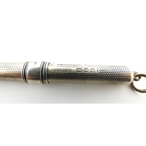 1216 - Two silver pencil by Sampson Mordan, the propelling pencil hallmarked London 1938, the pencil slide ... 