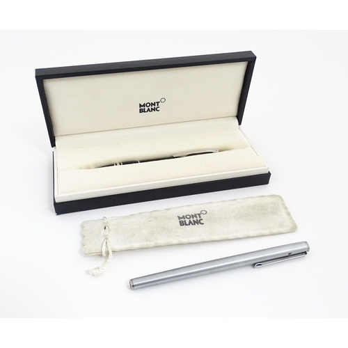 1221 - A cased Mont Blanc Starwalker ballpoint pen, together with a Mont Blanc Noblesse slimline barrel & c... 