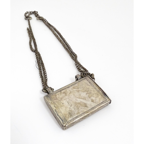 1241 - A quantity of white metal items to include pendants, purse, pipe etc. Pipe approx. 6 3/4