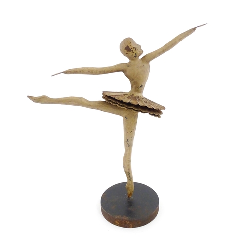 1262 - A 20thC cast model of a ballerina / dancer. Approx. 19 3/4