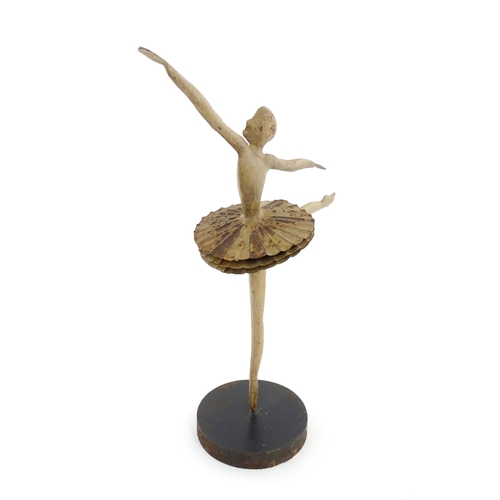 1262 - A 20thC cast model of a ballerina / dancer. Approx. 19 3/4