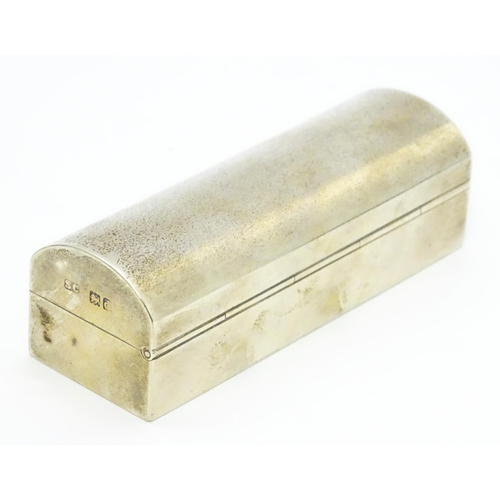 529 - A Victorian silver box of rectangular form with domed lid, hallmarked London 1899, maker Stuart Clif... 