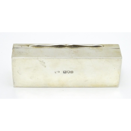 529 - A Victorian silver box of rectangular form with domed lid, hallmarked London 1899, maker Stuart Clif... 