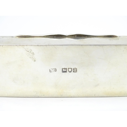 529 - A Victorian silver box of rectangular form with domed lid, hallmarked London 1899, maker Stuart Clif... 